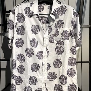 Incerun floral short sleeve button down